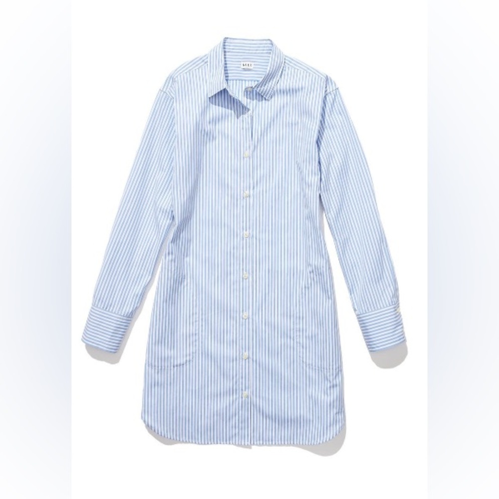Kule The Shirtdress in White/Sky Stripe NWOT